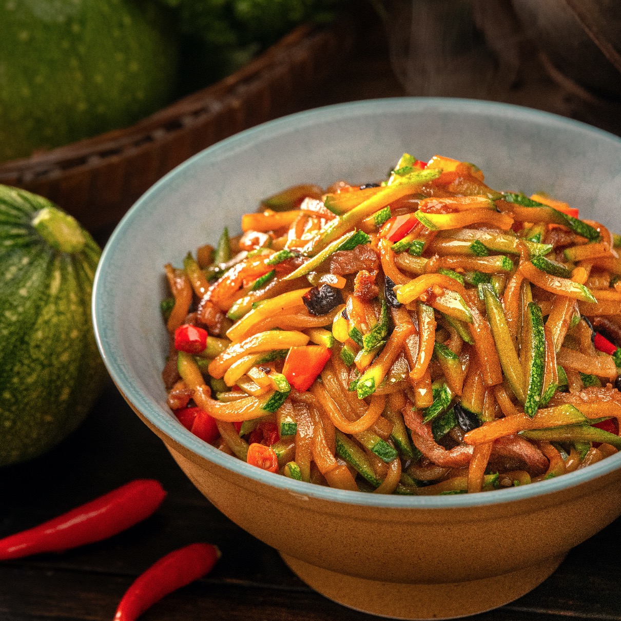 民间粮仓-嫩南瓜炒肉